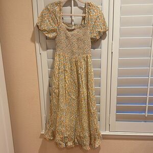 Jcrew Puff Sleeve Midi Sundress , size xs